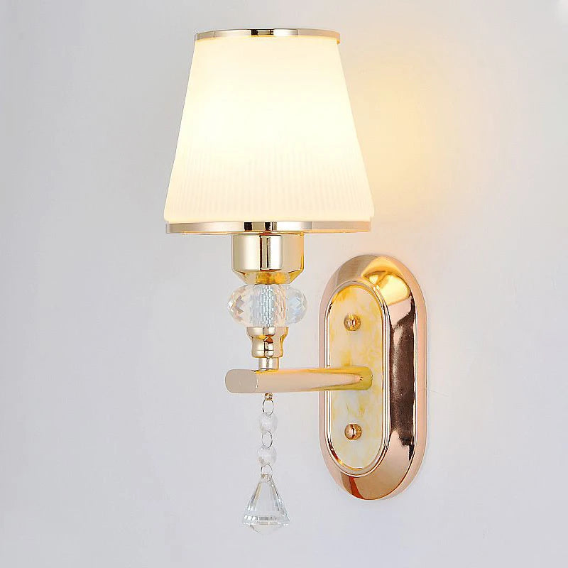 Modern minimalist crystal wall light for decorative interiors