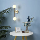 Post-modern simple gold glass LED wall light