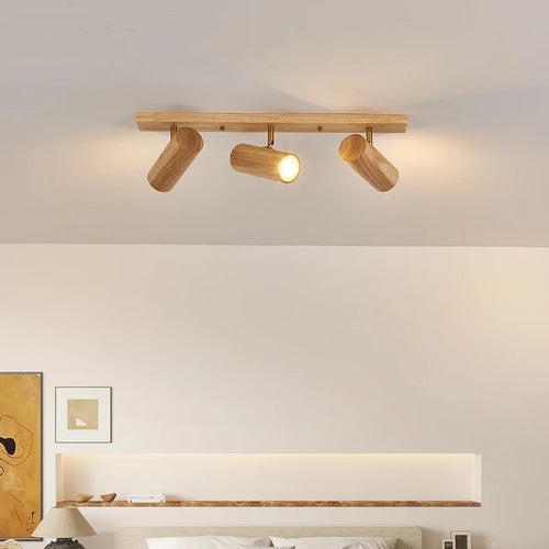 Nordic style wooden wall light for indoor decoration - vue 6 sur 9