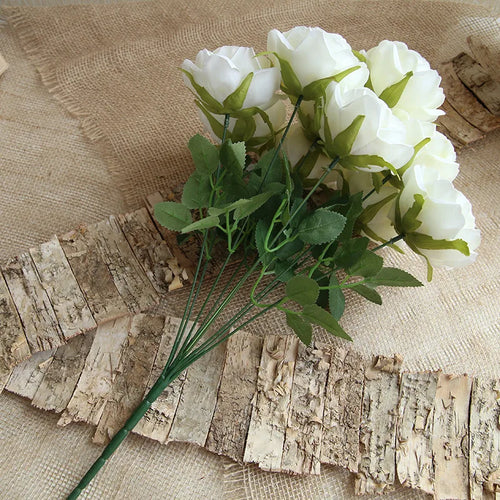 10 artificial flower heads for wedding and festival decoration - vue 4 sur 15