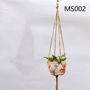 hemp rope hanging basket for decorative plants