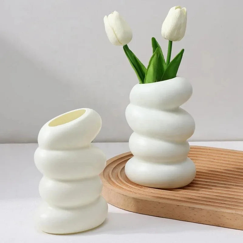 plastic spiral vase for creative flower decoration