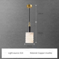 Modern pendant light in natural stone for minimalist lighting
