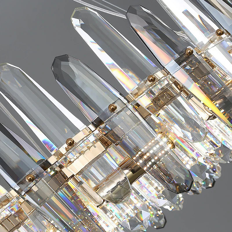 Luxury dimmable K9 crystal LED chandelier for Christmas decoration - vue 9 sur 11