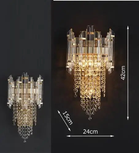 Modern crystal wall light nordic luxury for elegant interiors