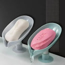 leaf shaped soap dish with suction cup for bathroom