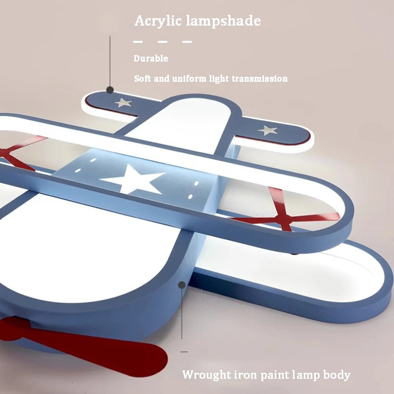 Airplane chandelier for children's room nordic creative decor - vue 6 sur 10