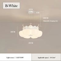 Romantic cloud-shaped ceiling light for children's room