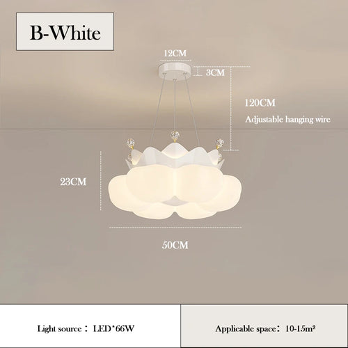 Romantic cloud-shaped ceiling light for children's room