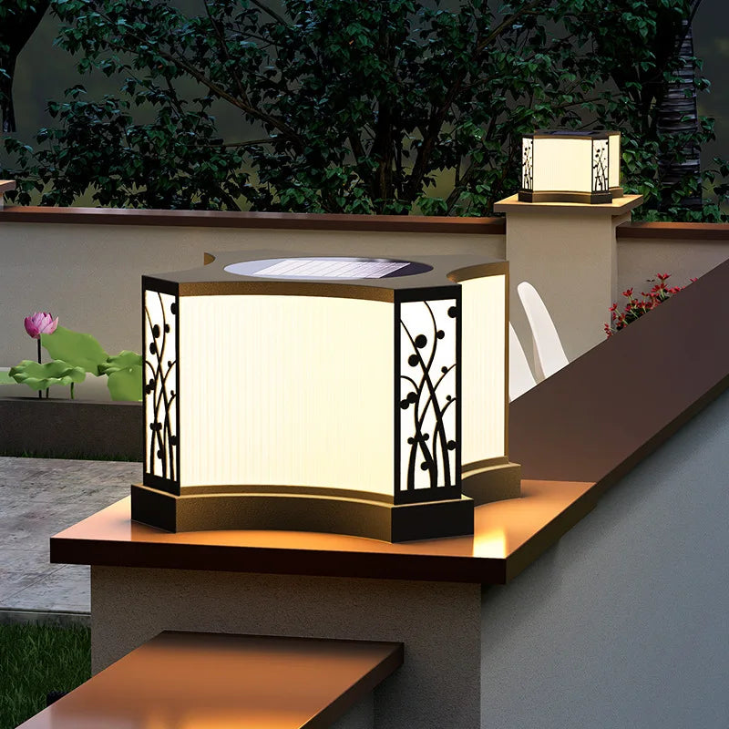 Stainless steel outdoor solar LED light for garden and fence