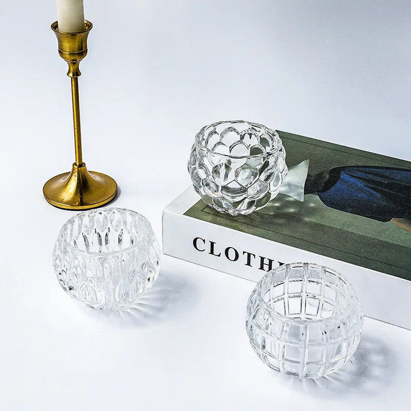 spherical glass pumpkin lamp for craft decorations - vue 4 sur 11