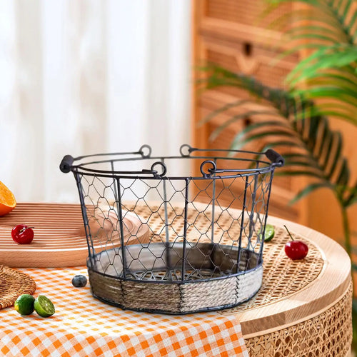 Wire storage basket for fruits and eggs - vue 5 sur 6