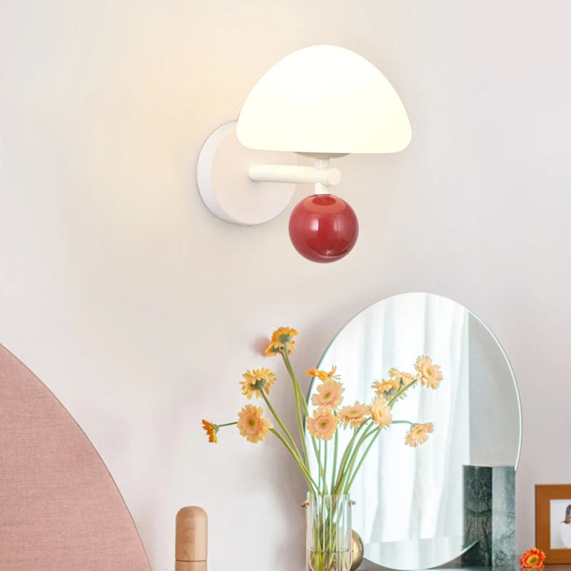 Nordic mushroom-shaped LED G9 wall light