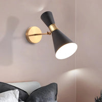 Modern rotatable long arm metal wall light
