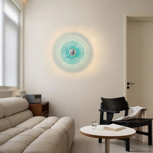 Wavy glass wall light for hallway, entrance and staircase - vue 6 sur 9