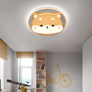 Cute shiba inu, husky and duck children's ceiling light