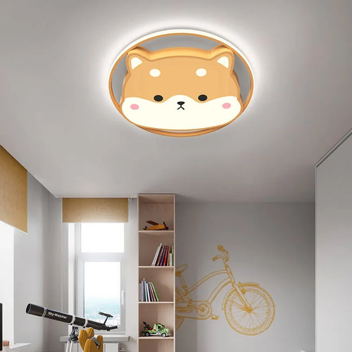 Cute shiba inu, husky and duck children's ceiling light - vue 4 sur 7