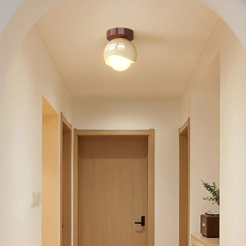 Concealed wabi-sabi style ceiling light in French cream