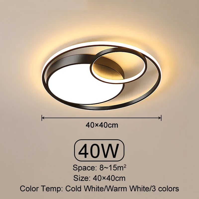 Modern LED ceiling light for living room, bedroom, dining room, dimmable indoor decorative lighting