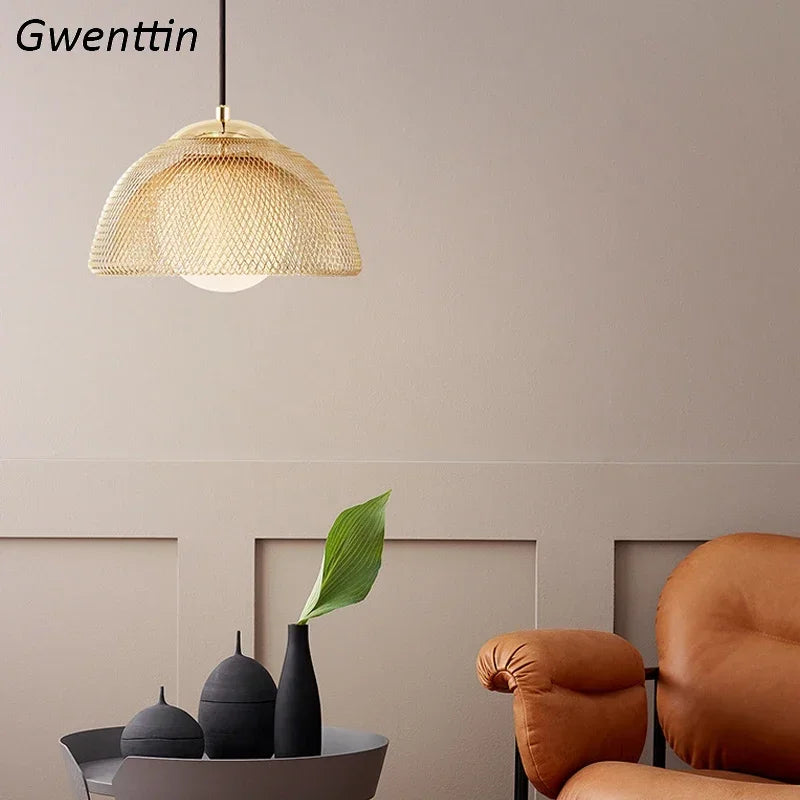 Creative gold metal art deco chandelier for indoor spaces - vue 5 sur 8