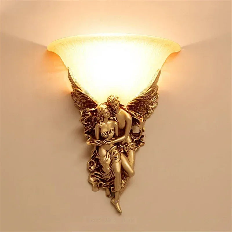 Nordic resin wall light with retro European style