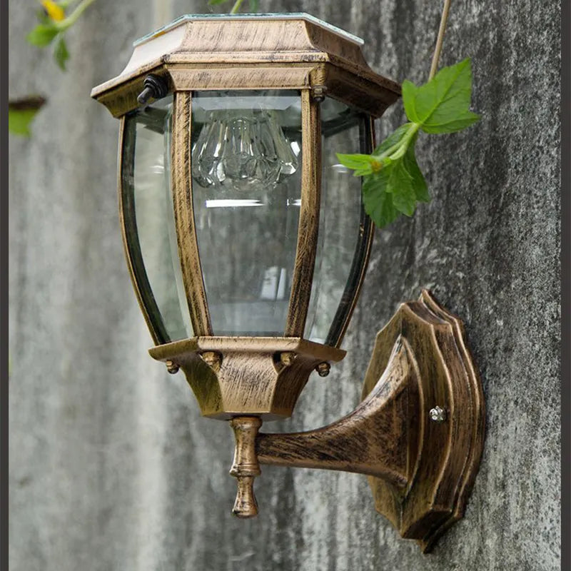 Solar LED wall light outdoor waterproof IP55 villa and garden fence light