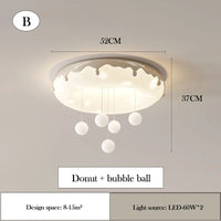 Doughnut-shaped ceiling light for a modern and cosy children's bedroom