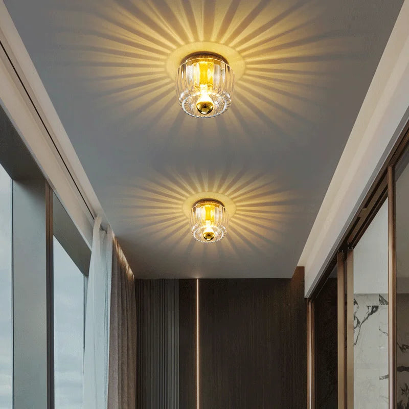 Modern glass wall light for indoor decoration - vue 4 sur 8