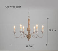 American rural vintage wooden chandelier for living room, dining room, bedroom, café or shop