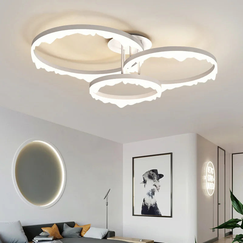 Modern minimalist LED chandelier elegant indoor lighting design