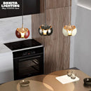 Nordic LED pendant light with liftable beetle lens decorative