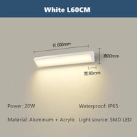 Minimalist LED outdoor wall light for garden and balcony