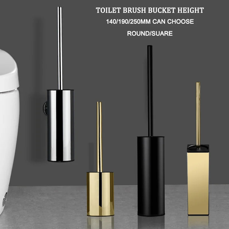 Durable and stylish toilet brush holder set for bathroom