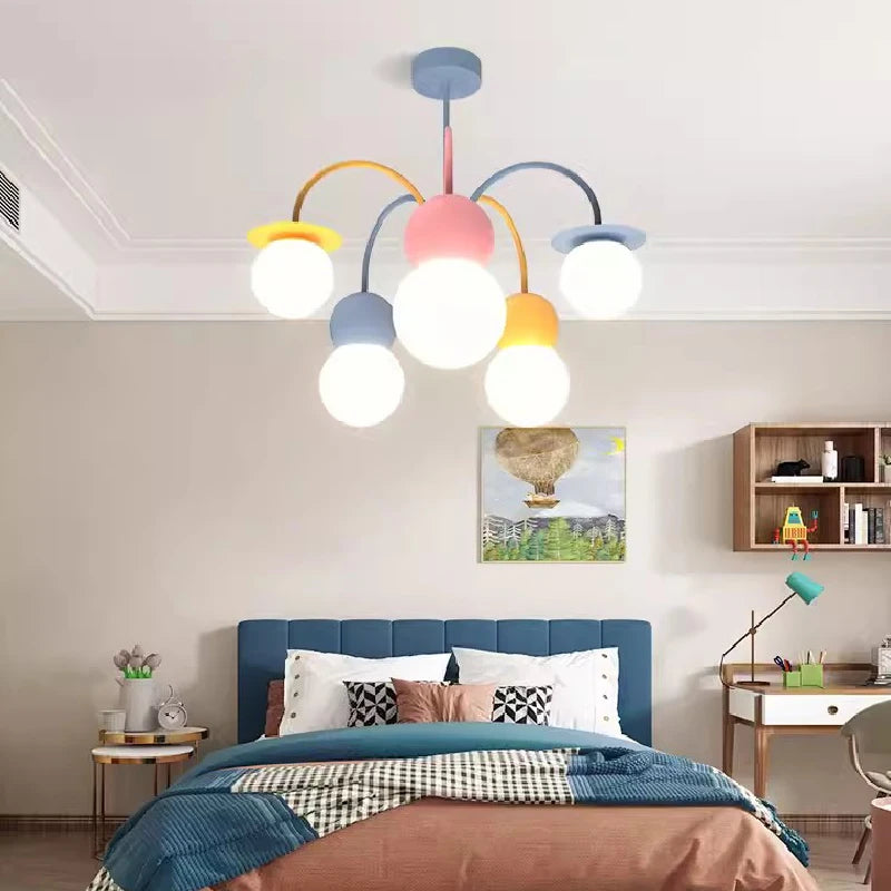 Happy Planet LED ceiling light for children's room, creative and playful