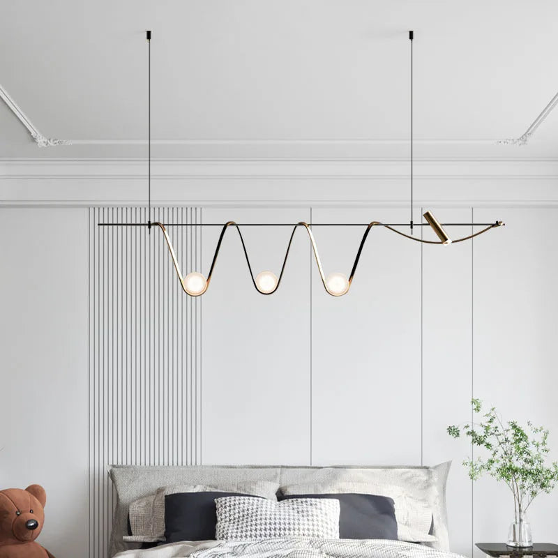Minimalist creative LED pendant light for indoor lighting - vue 4 sur 9