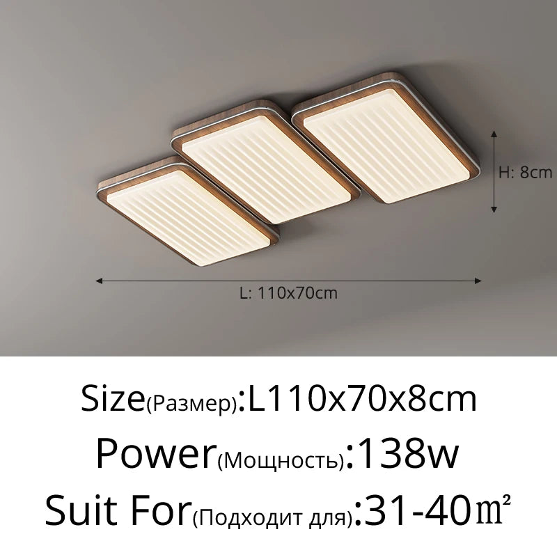 Modern LED ceiling light with simple design, eye protection and full spectrum - vue 12 sur 12