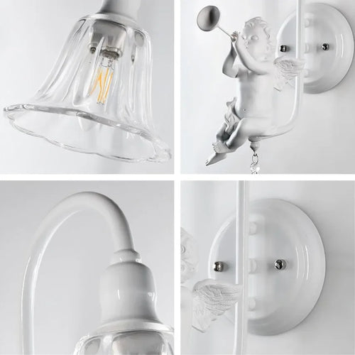 Modern resin decorative angel wall light - vue 7 sur 12