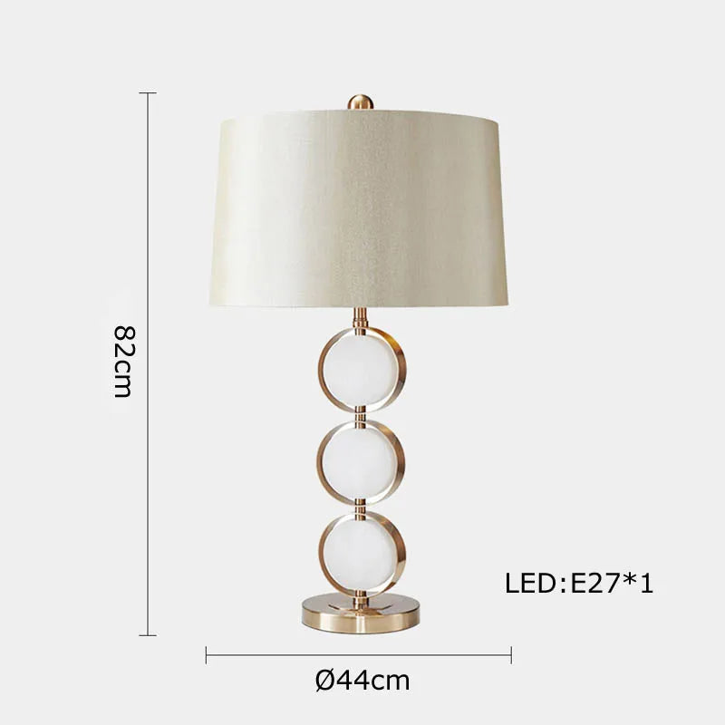 Retro marble fabric table lamp for interior decor - vue 12 sur 21