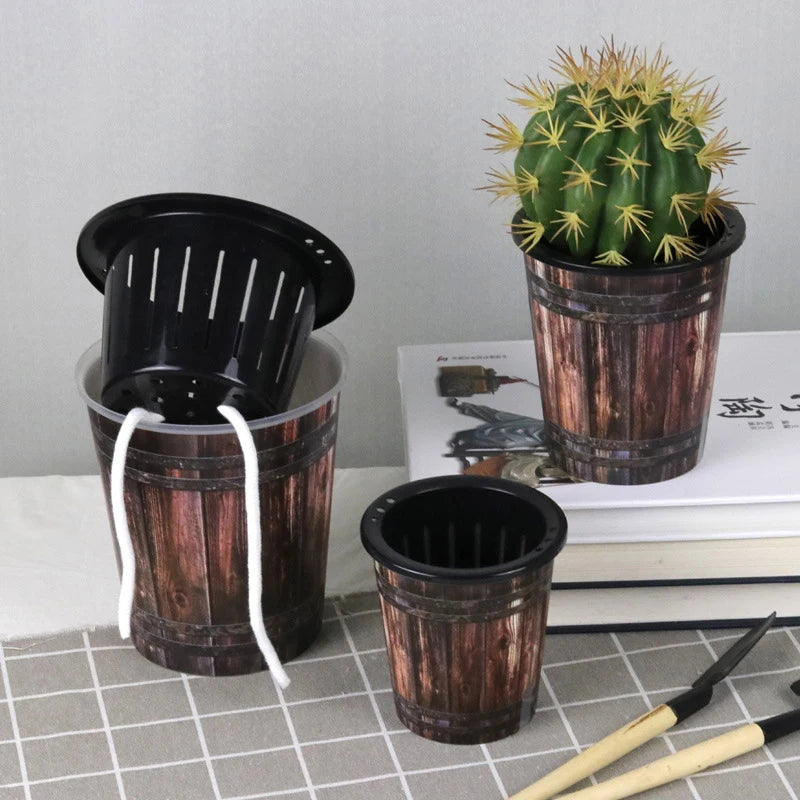 retro resin flower pot for hydroponics - vue 3 sur 7