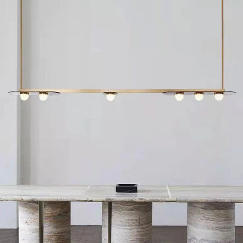 Art deco glass chandelier for modern lighting - vue 5 sur 8