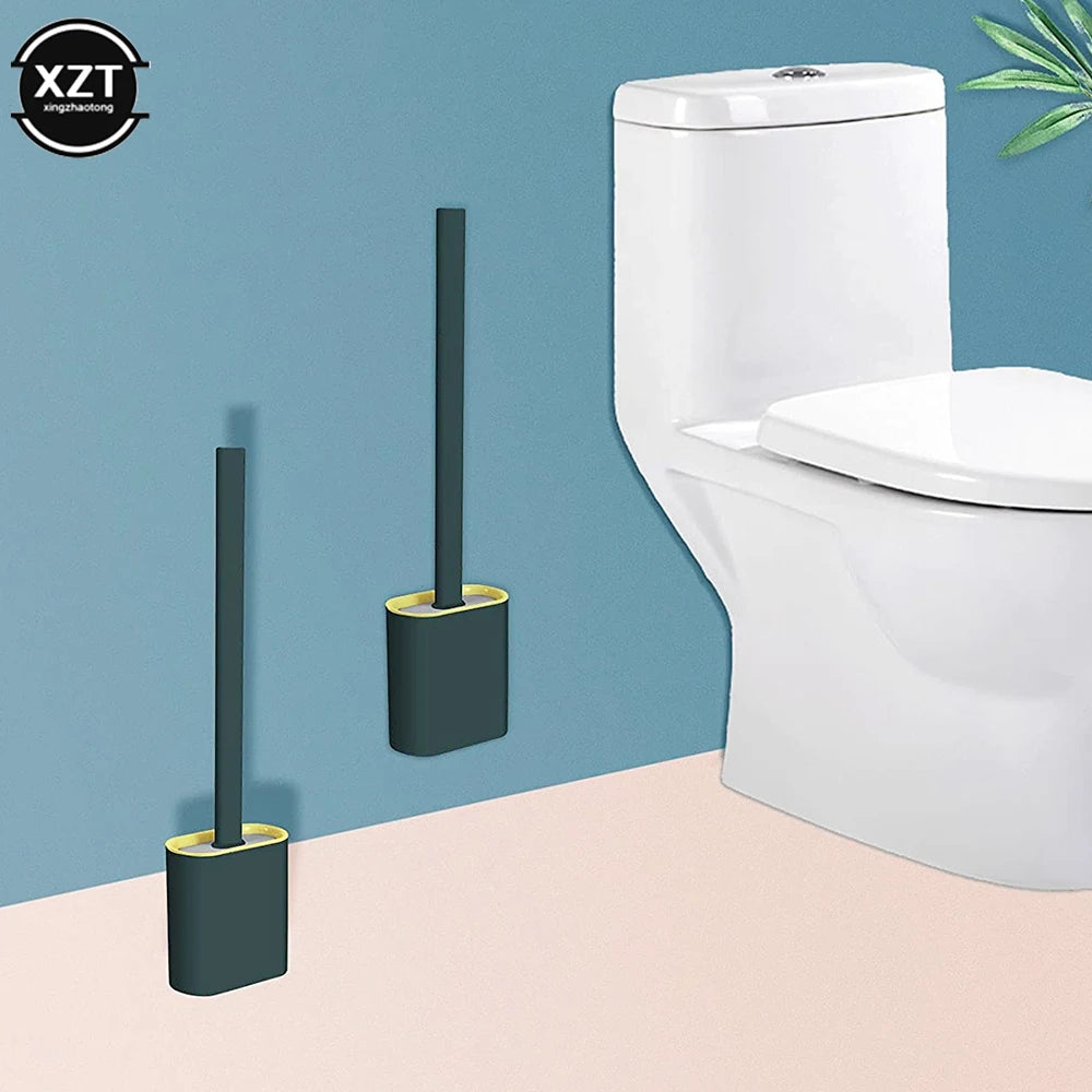 flexible silicone cleaning brush with holder quick drying