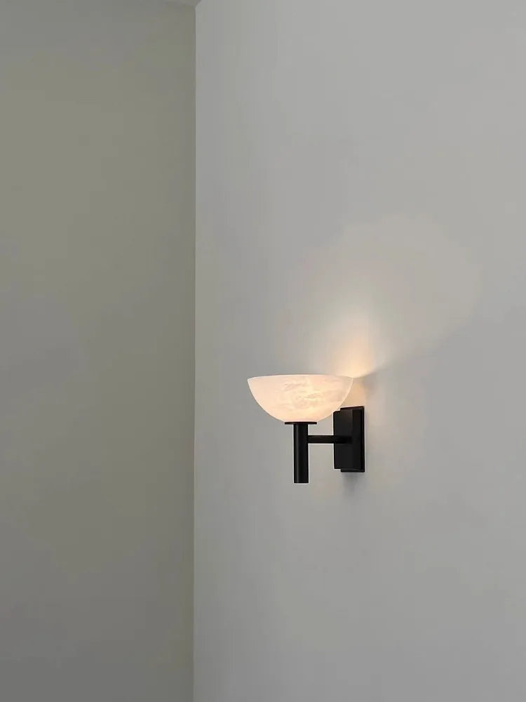Creative marble and copper antique style luxury wall light
