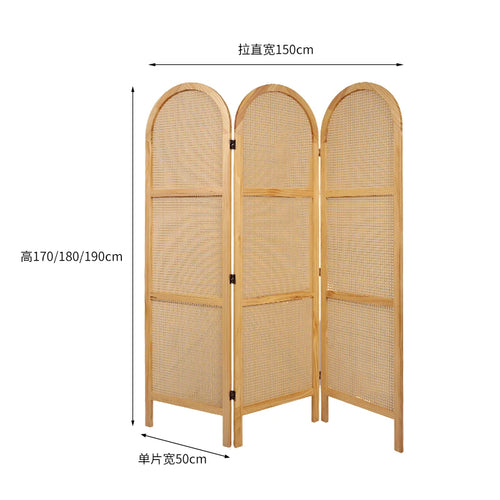 mobile japanese style folding rattan screen - vue 12 sur 13