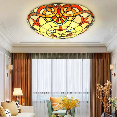 European baroque LED ceiling light for loft decoration - vue 3 sur 8