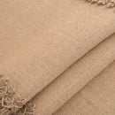 Beige boho rustic macramé table runner with fringe