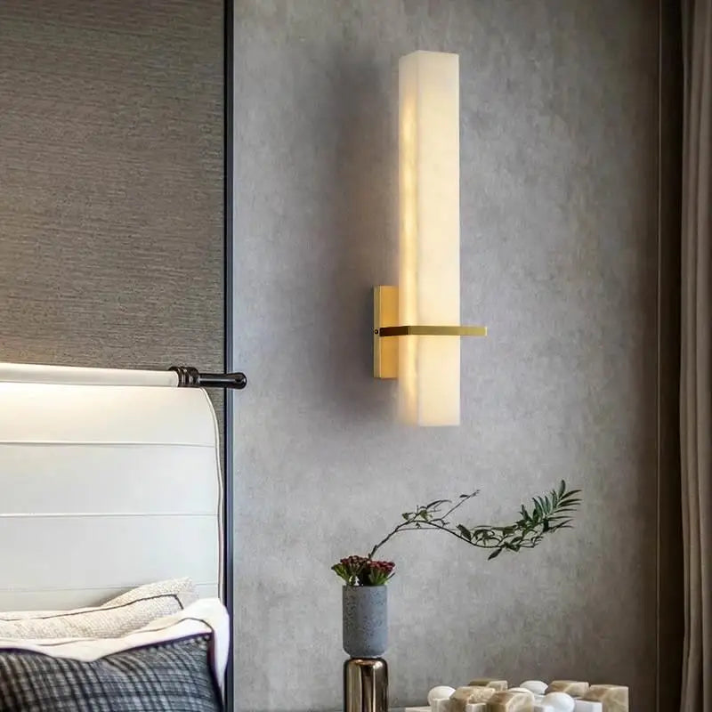 Light copper wall lamp modern LED design for indoor use