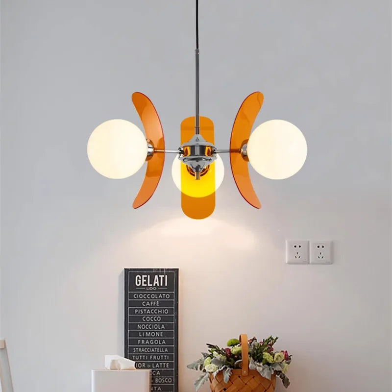 Vintage glass chandelier for elegant interior decor