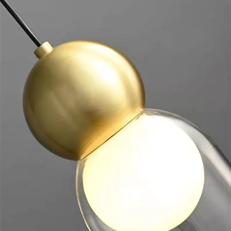suspension moderne en verre pour décoration intérieure - vue 5 sur 10