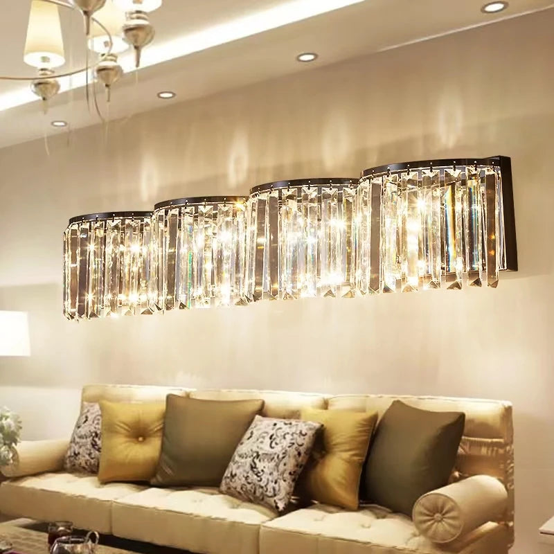 Modern crystal LED wall lights for interior decoration
