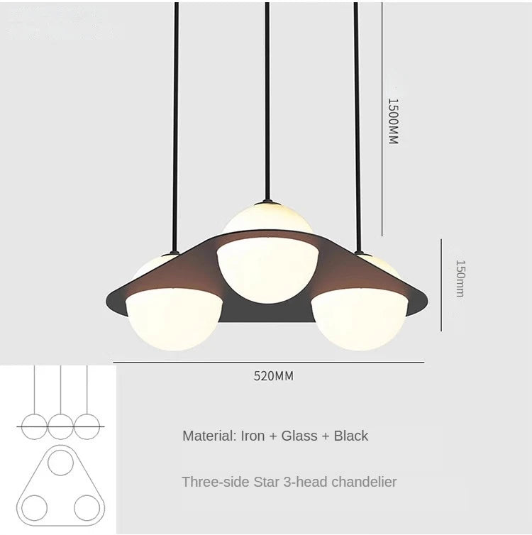 Minimalist geometric pendant light for modern commercial spaces - vue 11 sur 11